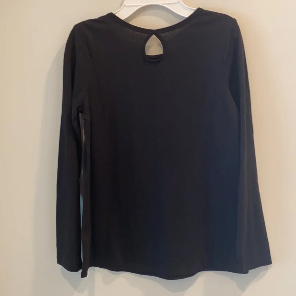 Justice - Girls long sleeve t-shirt - size 10. Black. NWOT
